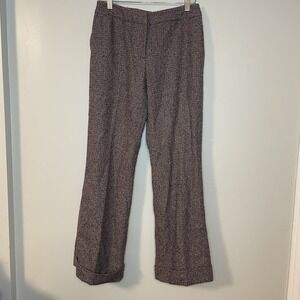 Trousers Etc Purple Tweed Wool Blend Pants Size 4 Business Casual